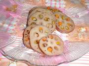 Heart Healthy Recipe:Steamed Lotus Root Stuffed with Mung Bean and Carrot