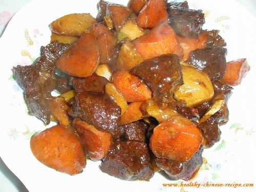 Braised lamb leg with Carrot and Potatoes, Shanghai style