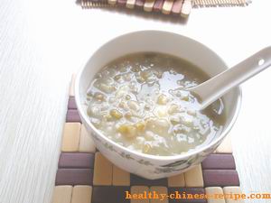 mung bean with lily bulb congee, remove summer heat