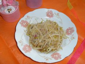 mung bean sprout stir fried with vermicelli recipe