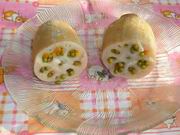 Chinese Recipe: Steamed Lotus Root Stuffed with Mung Bean and Carrot