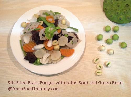 Lotus Root and Black Fungus Stir Fry